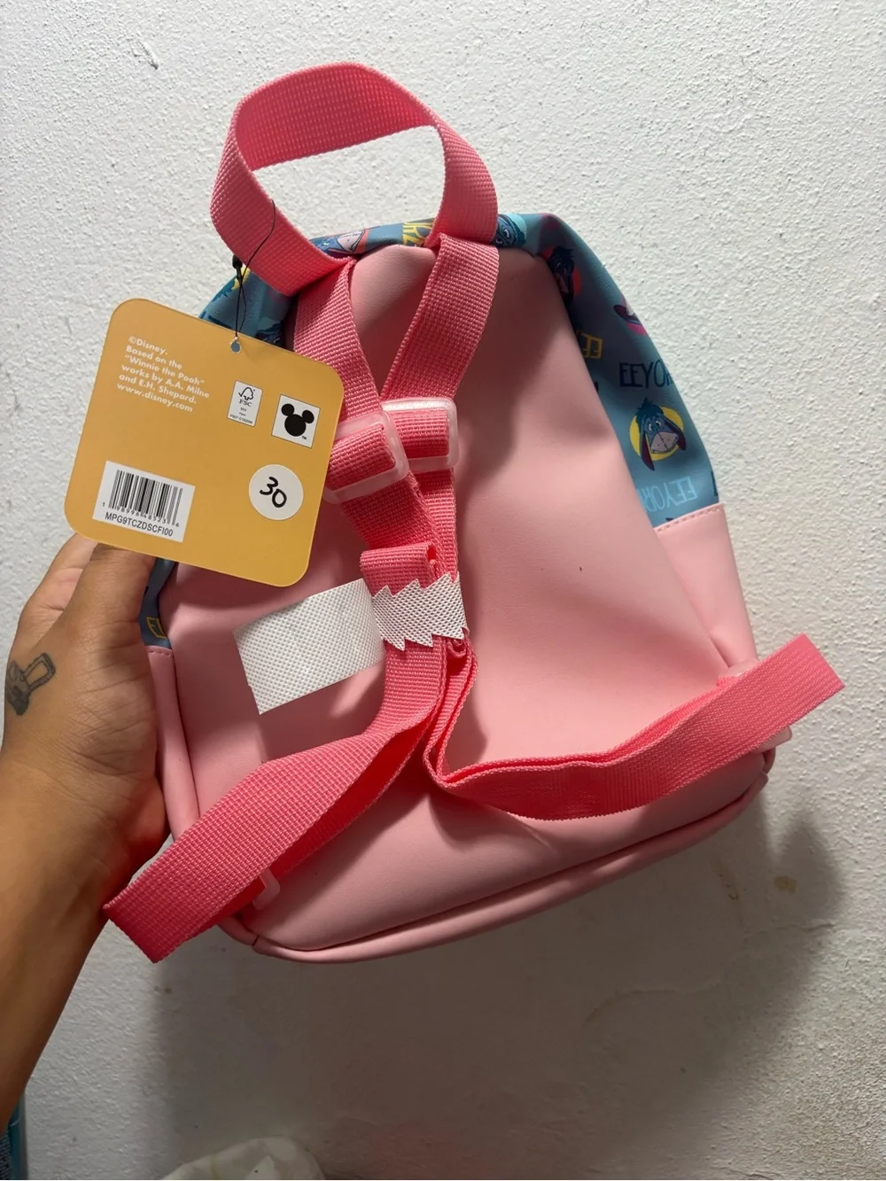 Disney Pink and Blue Eeyore 'Introvert' Kids Backpack